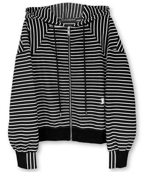 STRIPE HOODIE - 3 COLORS BLACK