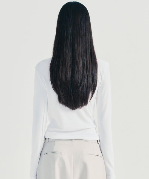 SHIRRING DRAPE BOAT NECK TOP #徐睿知同款! - 5 COLORS IVORY