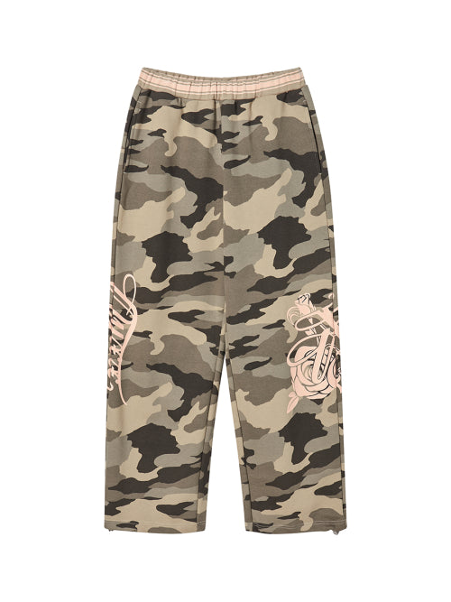 EMBLEM PRINTING JOGGER PANTS BROWN - 4 COLORS