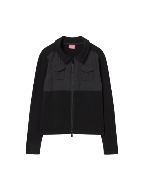NY PATCH ZIP UP BLACK - 2 COLORS