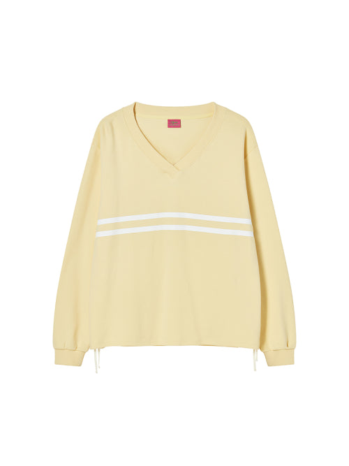 COZY V-NECK L/S YELLOW - 3 COLORS