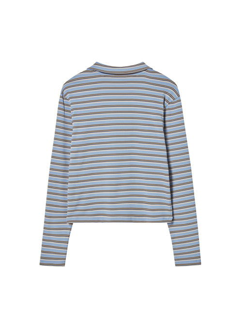 SLIM COLLAR L/S BLUE - 2 COLORS