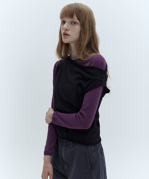 WOOL SLEEVELESS TOP