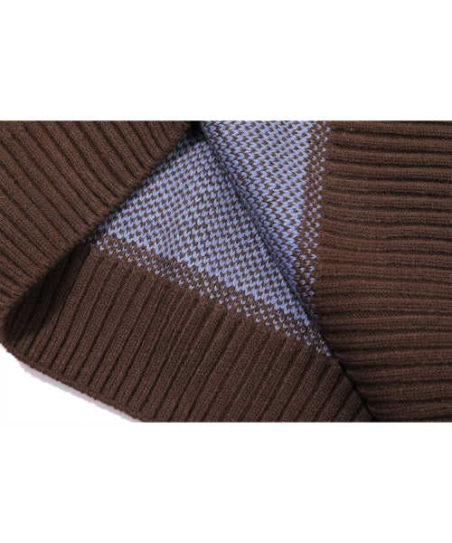 WIDE STRIPE RUGBY KNIT - 2 COLORS BLUE