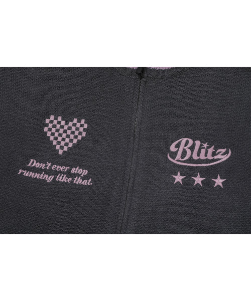 2-WAY KNIT ZIP-UP - 3 COLORS PURPLE