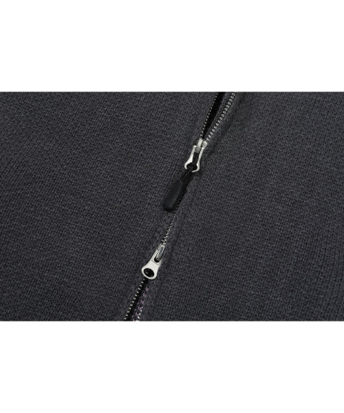 2-WAY KNIT ZIP-UP - 3 COLORS PURPLE