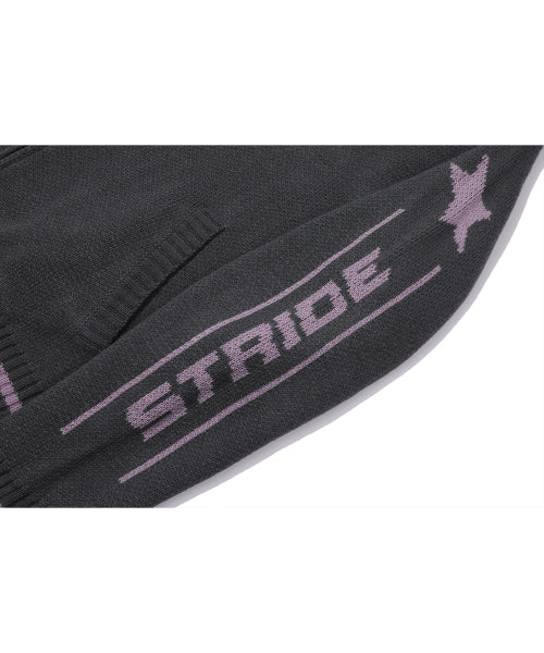 2-WAY KNIT ZIP-UP - 3 COLORS PURPLE