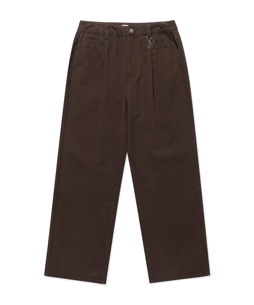 PEACH COTTON PINTUCK PANTS #GISELLE同款! - 2 COLORS BROWN