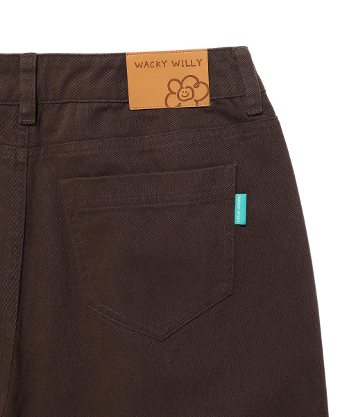 PEACH COTTON PINTUCK PANTS #GISELLE同款! - 2 COLORS BROWN