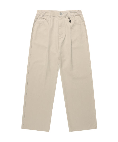 PEACH COTTON PINTUCK PANTS #GISELLE同款! - 2 COLORS BEIGE
