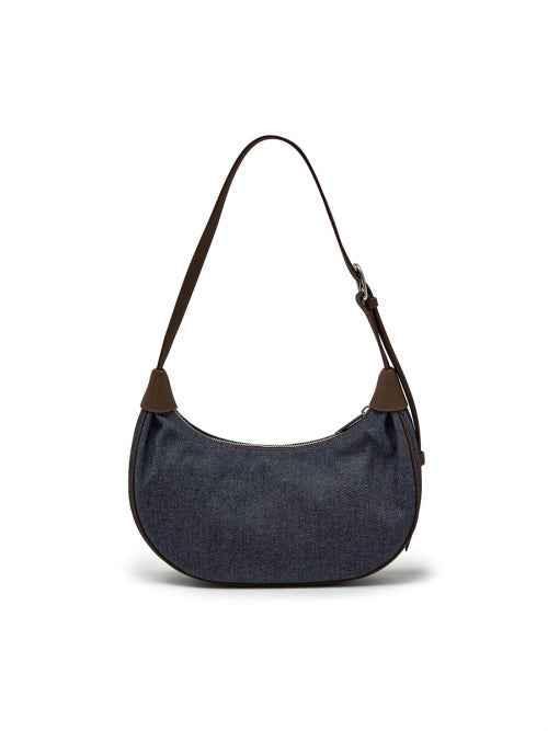 DENIM CONTRAST HOBO BAG NY #KARINA同款! AS SHOWN