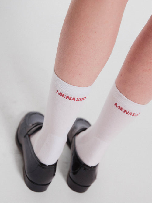 [5 PACK] MENASOO SOFT RUNSOCKS - 2 COLORS WHITE