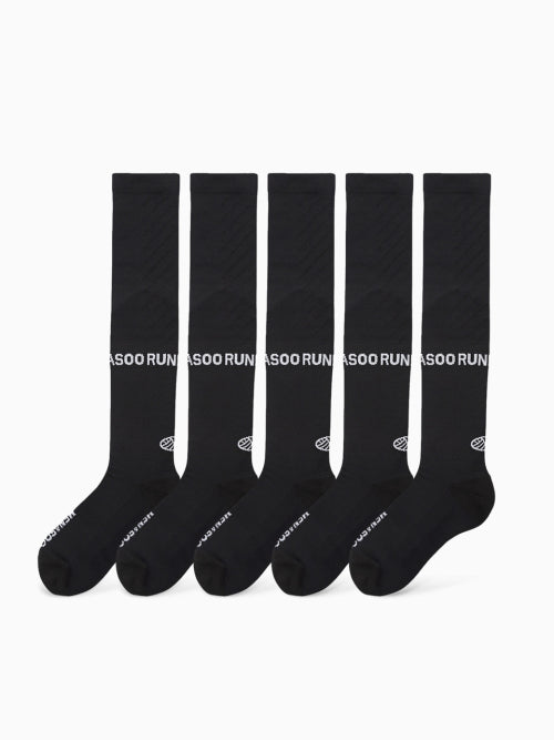 [5 PACK] MENASOO LONG SOCKS - 3 COLORS BLACK