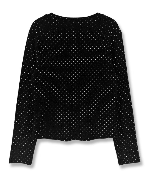 LOVE GRAPHIC DOT SLEEVE LONG - 2 COLORS BLACK