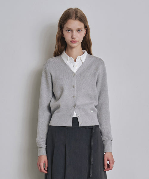 BASIC V-NECK CARDIGAN - 10 COLORS BLACK