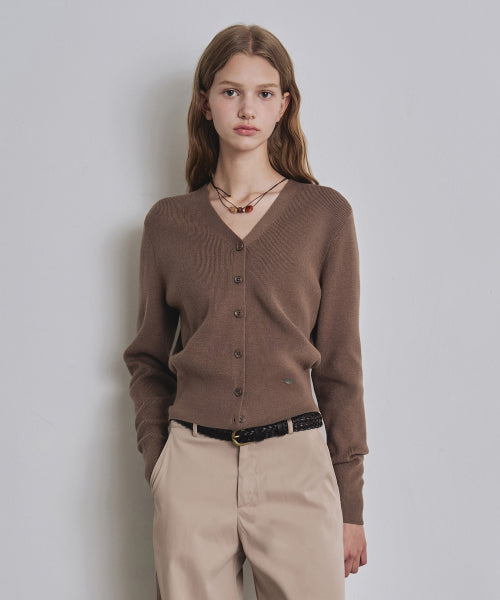 BASIC V-NECK CARDIGAN - 10 COLORS BLACK