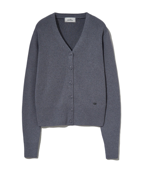 BASIC V-NECK CARDIGAN - 10 COLORS BLACK
