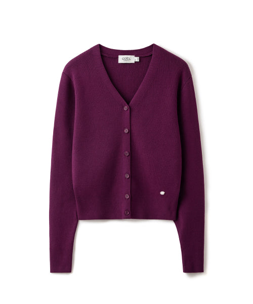 BASIC V-NECK CARDIGAN - 10 COLORS BLACK