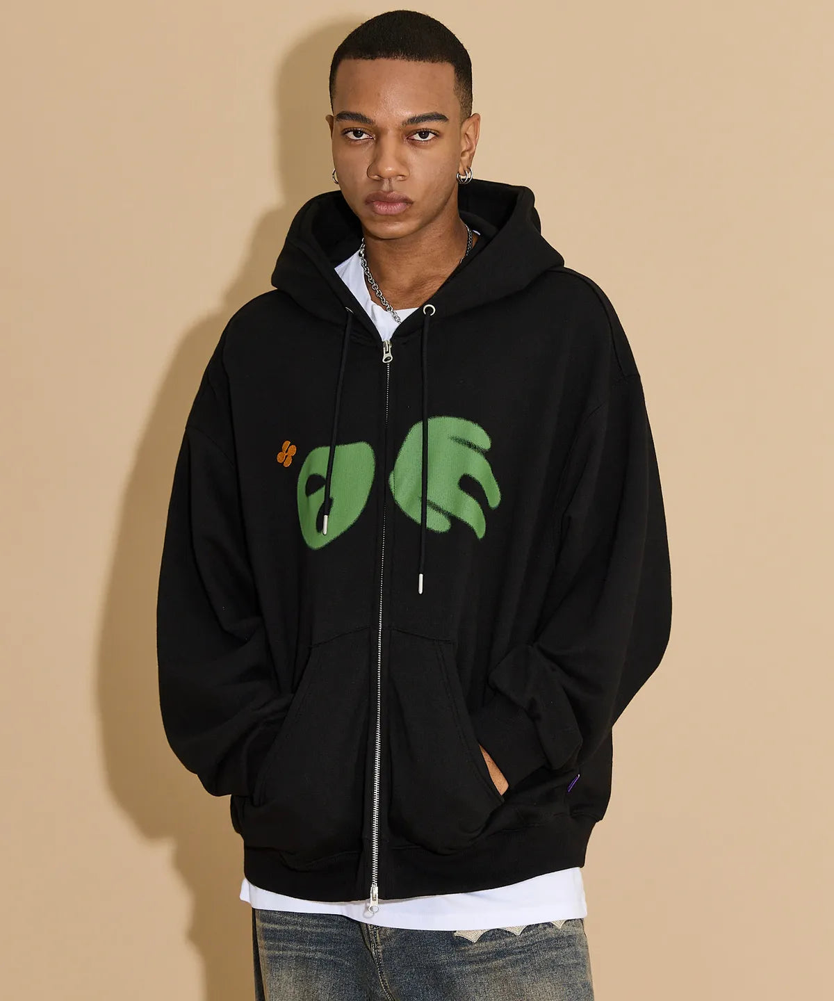 ALIEN HOODED ZIP-UP - 2 colors
