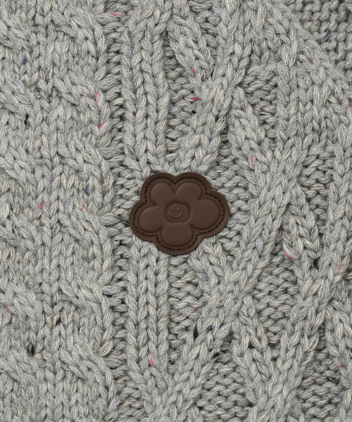 CABLE COLLAR CARDIGAN #GISELLE同款! - 2 COLORS GREY
