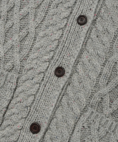 CABLE COLLAR CARDIGAN #GISELLE同款! - 2 COLORS GREY