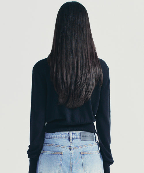 BOLD BUTTERFLY JAQUARD KNIT #徐睿知同款! - 3 COLORS BLACK