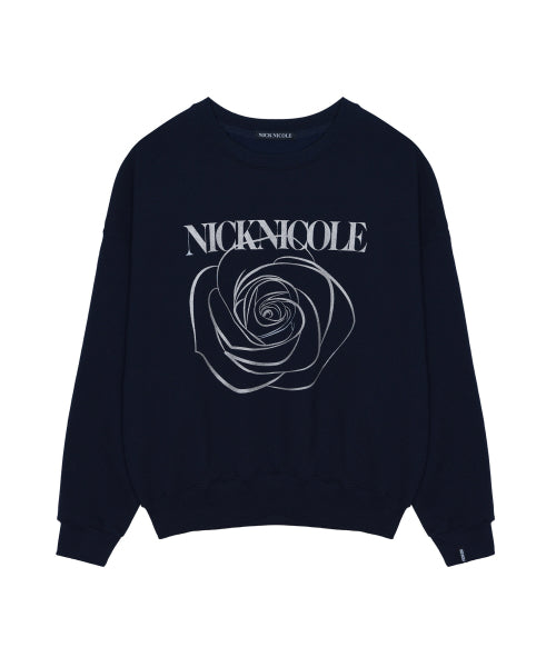NICOLE ROSE PRINTING SWEATSHIRT #徐睿知同款! - 8 COLORS SILVER