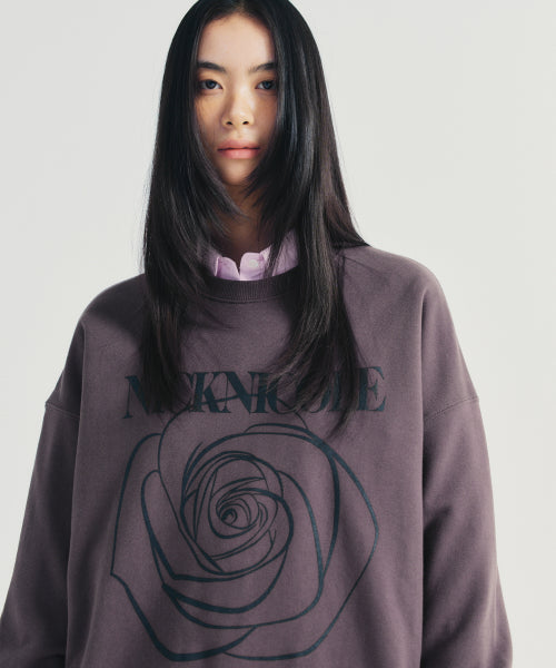 NICOLE ROSE PRINTING SWEATSHIRT #徐睿知同款! - 8 COLORS BLACK