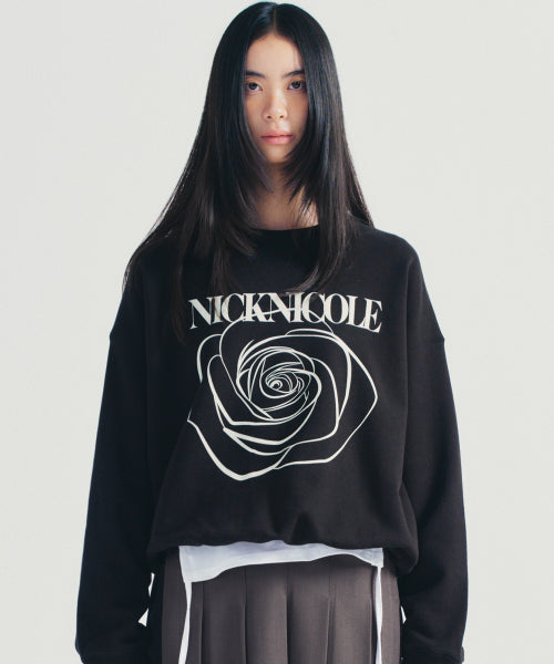 NICOLE ROSE PRINTING SWEATSHIRT #徐睿知同款! - 8 COLORS CREAM