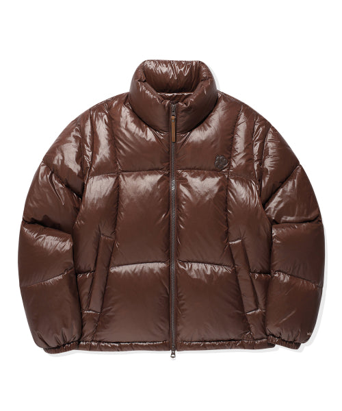 DUCKY GLOSSY DOWN SHORT PUFFER #GISELLE同款! - 5 COLORS BROWN