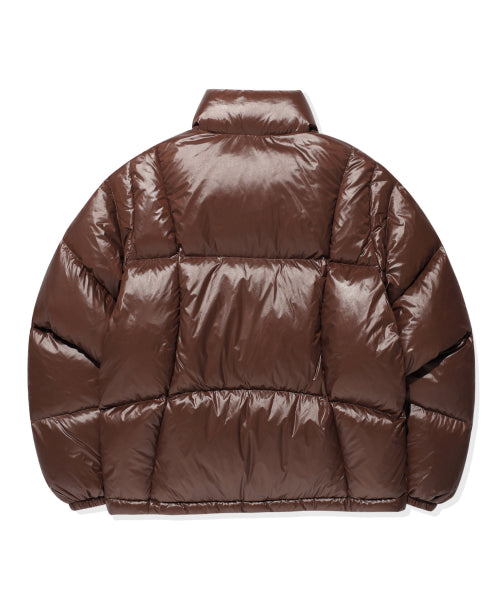 DUCKY GLOSSY DOWN SHORT PUFFER #GISELLE同款! - 5 COLORS BROWN