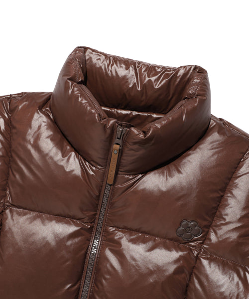 DUCKY GLOSSY DOWN SHORT PUFFER #GISELLE同款! - 5 COLORS BROWN