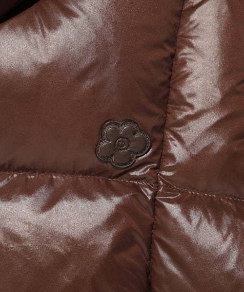DUCKY GLOSSY DOWN SHORT PUFFER #GISELLE同款! - 5 COLORS BROWN