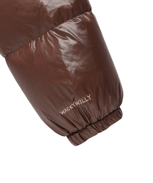 DUCKY GLOSSY DOWN SHORT PUFFER #GISELLE同款! - 5 COLORS BROWN