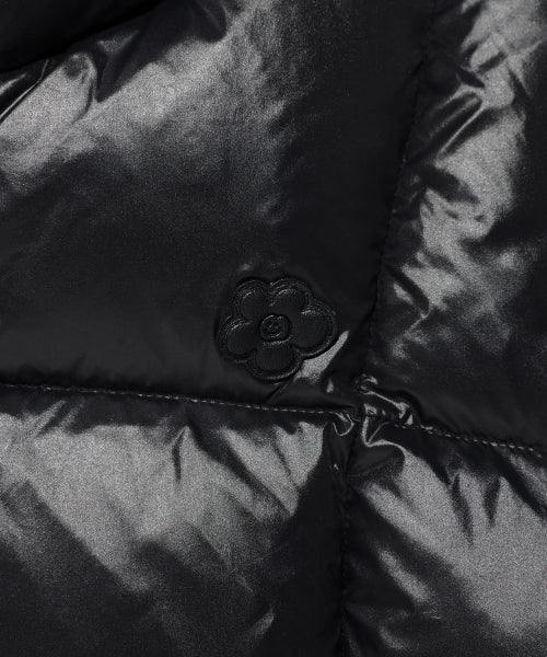 DUCKY GLOSSY DOWN SHORT PUFFER #GISELLE同款! - 5 COLORS BLACK
