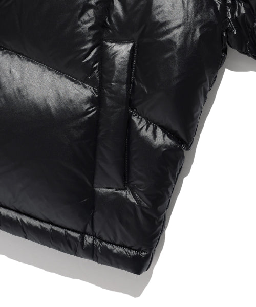 DUCKY GLOSSY DOWN SHORT PUFFER #GISELLE同款! - 5 COLORS BLACK