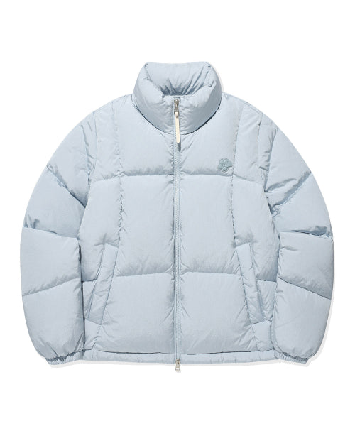 DUCKY GLOSSY DOWN SHORT PUFFER #GISELLE同款! - 5 COLORS SKY BLUE