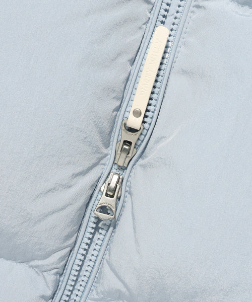 DUCKY GLOSSY DOWN SHORT PUFFER #GISELLE同款! - 5 COLORS SKY BLUE