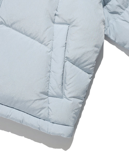 DUCKY GLOSSY DOWN SHORT PUFFER #GISELLE同款! - 5 COLORS SKY BLUE