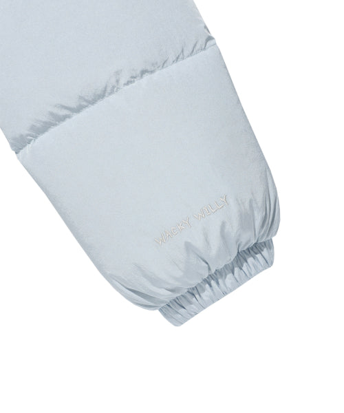 DUCKY GLOSSY DOWN SHORT PUFFER #GISELLE同款! - 5 COLORS SKY BLUE