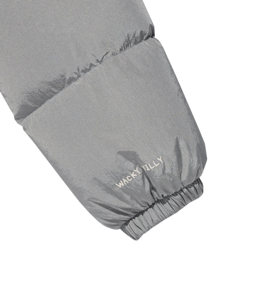 DUCKY GLOSSY DOWN SHORT PUFFER #GISELLE同款! - 5 COLORS SILVER