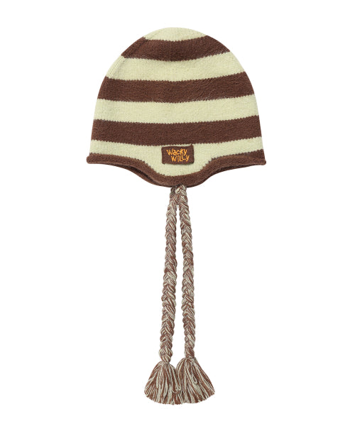 STRIPE TASSEL BEANIE #GISELLE同款! - 2 COLORS BLUE