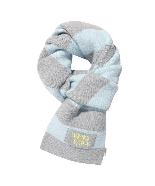 STRIPE KNIT MUFFLER #GISELLE同款! - 2 COLORS BLUE