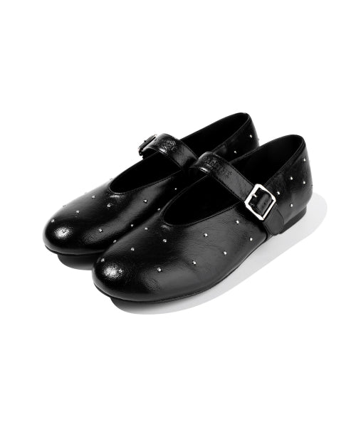W MINI BALL STUD MARYJANE BLACK