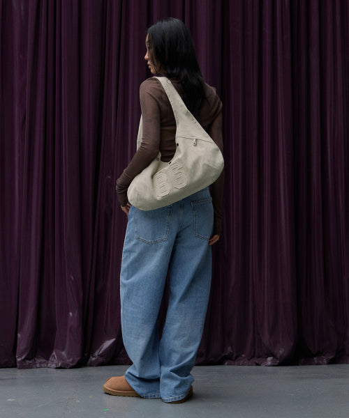 SLUB STRIPE BAGUETTE ECO BAG - 3 COLORS