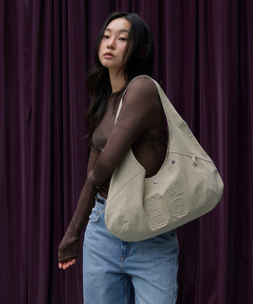 SLUB STRIPE BAGUETTE ECO BAG - 3 COLORS