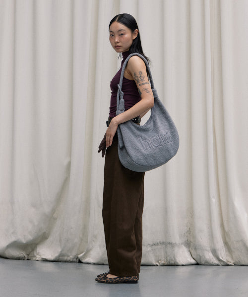 WOOL CROSS PEBBLE BAG - 5 COLORS