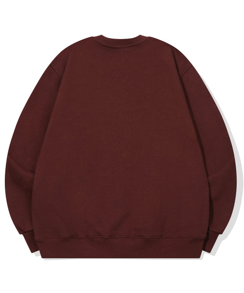 EMBROIDERY SWEATSHIRT - 4 COLORS BURGUNDY