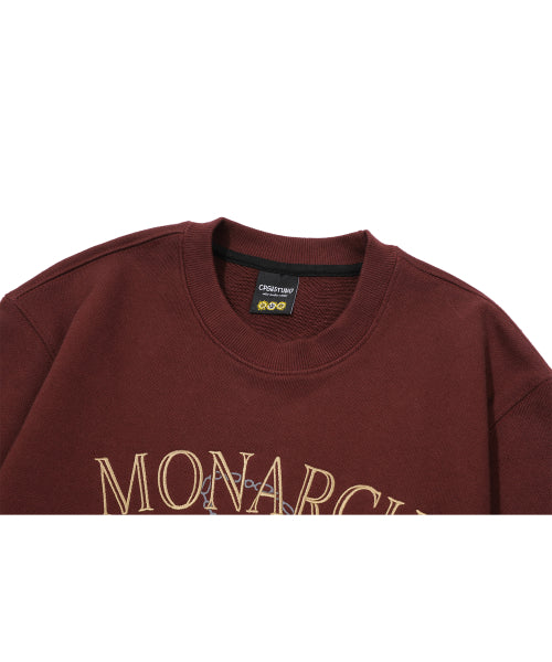 EMBROIDERY SWEATSHIRT - 4 COLORS BURGUNDY