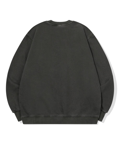 HEART PIGMENT SWEATSHIRT SMOKE BLACK